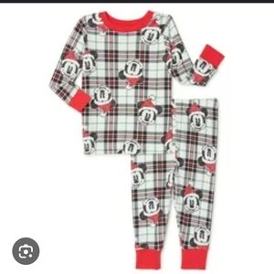 Disney Mickey Mouse Christmas Pajamas Size 2T